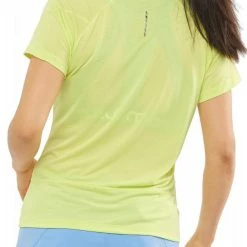 T-shirt Salomon CROSS RUN SS TEE W -Hot Sale Running apparel Salomon Store salomon cross run ss tee w sunny lime heather 463762 lc1729401 960